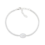 Bracelet with White Enameled Miraculous Mary Medal