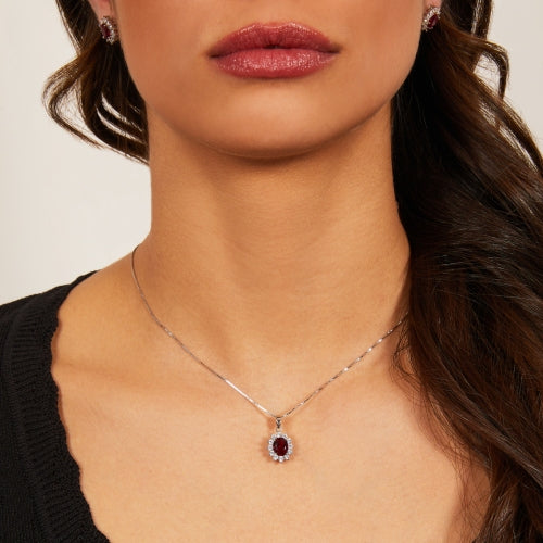 Royal Lady Charm Necklace in Sterling Silver