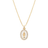 Miraculous Mary Charm Necklace in Sterling Silver