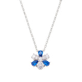 Blue and White Daisy Stardust Earrings in Sterling Silver