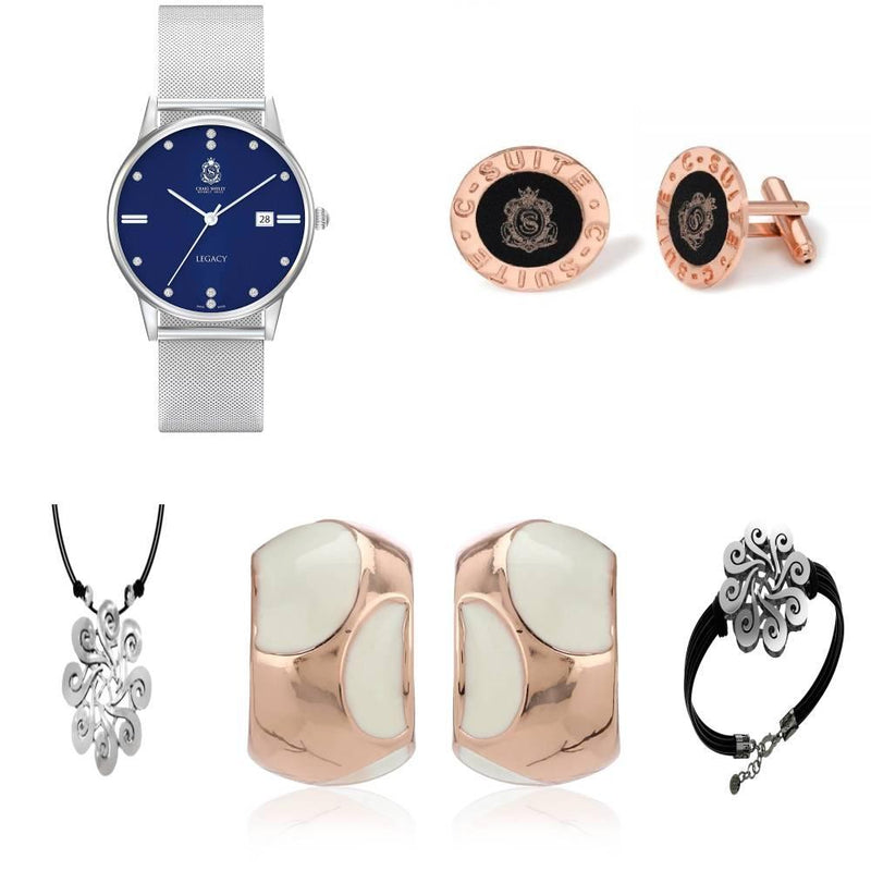 legacy-blue-sliver-watch-with-casablanca-earring-rose-cufflinks-image